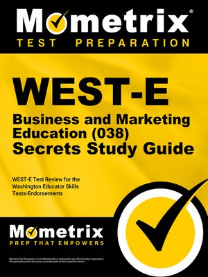 cover image of WEST-E Business and Marketing Education (038) Secrets Study Guide